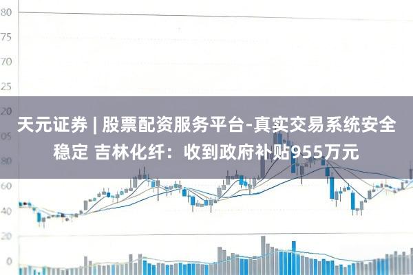 天元证券 | 股票配资服务平台-真实交易系统安全稳定 吉林化纤：收到政府补贴955万元