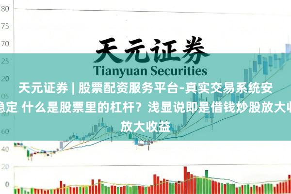 天元证券 | 股票配资服务平台-真实交易系统安全稳定 什么是股票里的杠杆？浅显说即是借钱炒股放大收益