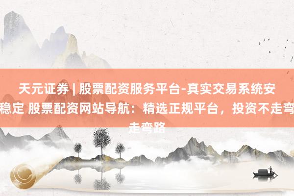 天元证券 | 股票配资服务平台-真实交易系统安全稳定 股票配资网站导航：精选正规平台，投资不走弯路