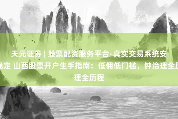 天元证券 | 股票配资服务平台-真实交易系统安全稳定 山西股票开户生手指南：低佣低门槛，钟治理全历程