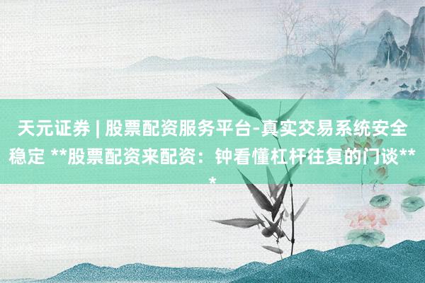 天元证券 | 股票配资服务平台-真实交易系统安全稳定 **股票配资来配资：钟看懂杠杆往复的门谈**